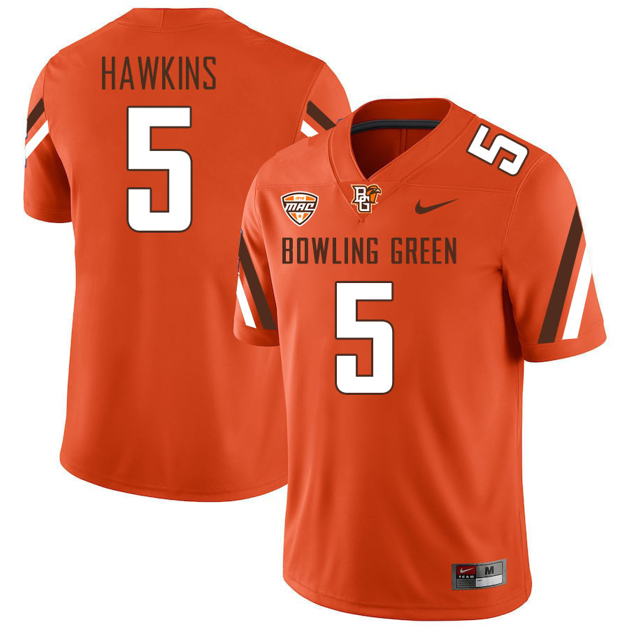 Bowling Green Falcons #5 Anthony Hawkins College Football Jerseys Stitched-Orange